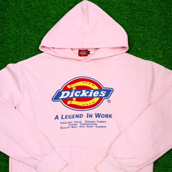 A DICKIES AUTHENTIC BABY PINK HOODIE FOR MEN'S AND WOMEN'S - Picture 2 of 5
